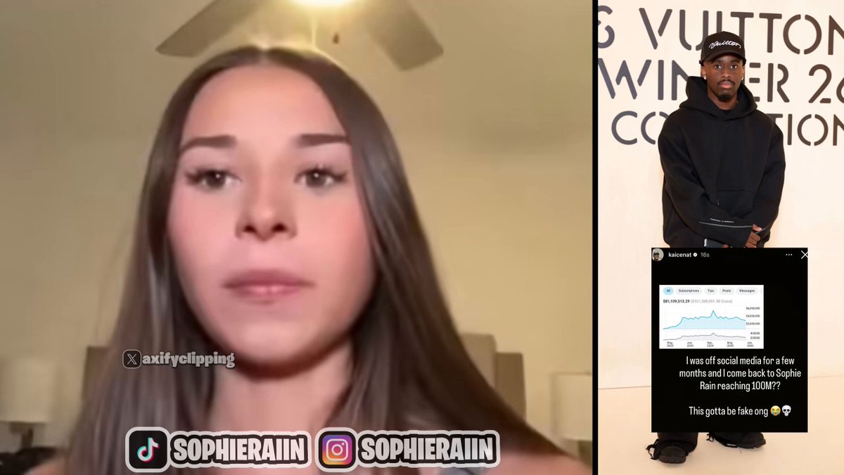 Sophie Rain CRASHED on Kai Cenat after he called her out for FAKING her earnings in a recent deleted IG story 😳👀 “He is trying to use my name for clout... he is just mad Gigi cheated on him"
