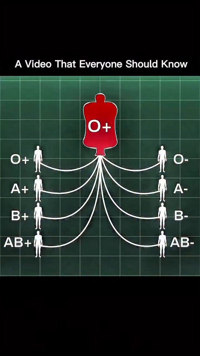There are 8 main blood types. A, B, AB, and O Each one is either positive or negative