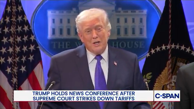 "Effective immediately all National Security tariffs under Section 232 and existing Section 301 tariffs...remain in place, fully in place and in full force and effect. Today, I will sign an order to impose a 10% global tariff under Section 122, over and above our normal tariffs."