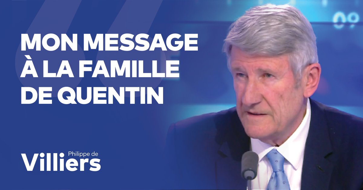 🎙️ Mon message à la famille de Quentin. 🔗 Émission complète : #FaceAPhilippeDeVilliers #FADV #CNews