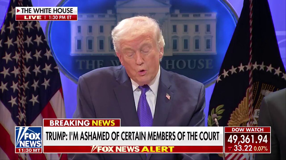 NEW: President Trump signals that despite disagreeing with the court's holding, he is not backing down on future tariffs: "Although I firmly disagree with the court's holding today, the decision might not substantially constrain a president's ability to order tariffs going forward." "That's because numerous other federal statutes, which is so true, authorize the president to impose tariffs and might justify most, if not all, of the tariffs issued in this case. Even more tariffs."