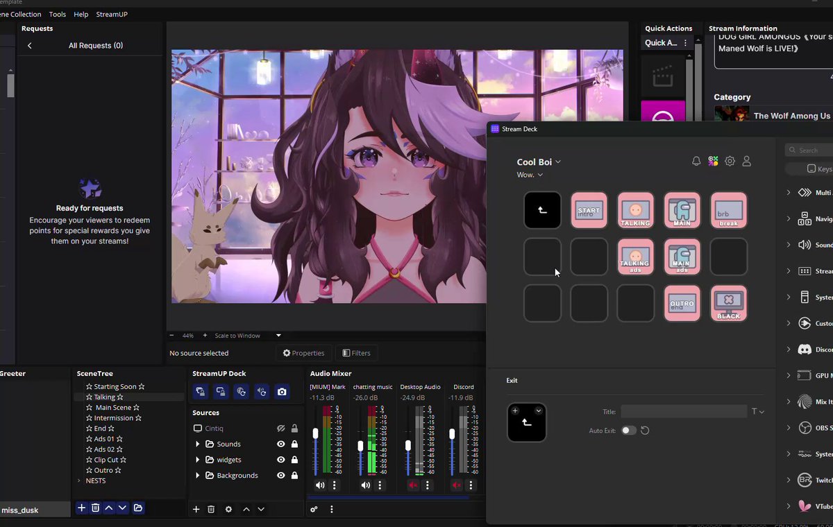 I take high pride in setting up my OBS and stream deck to give my streams these little anime vibes!