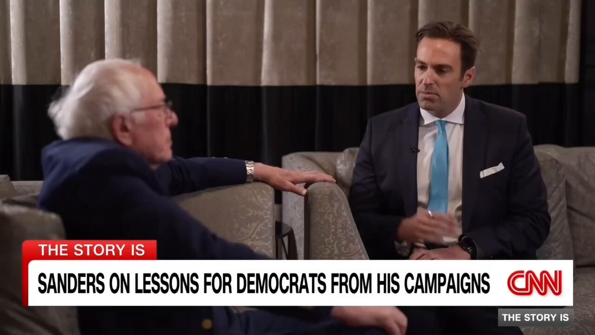 .Barack Obama recently told Brian Tyler Cohen that politicians "at some point...age out" of the system. I ask Bernie Sanders if he's right? "No...it's not a question of aging out. The question is, what do you believe in? It's not how old you are, but what you're fighting for?" Full interview via The Story Is: