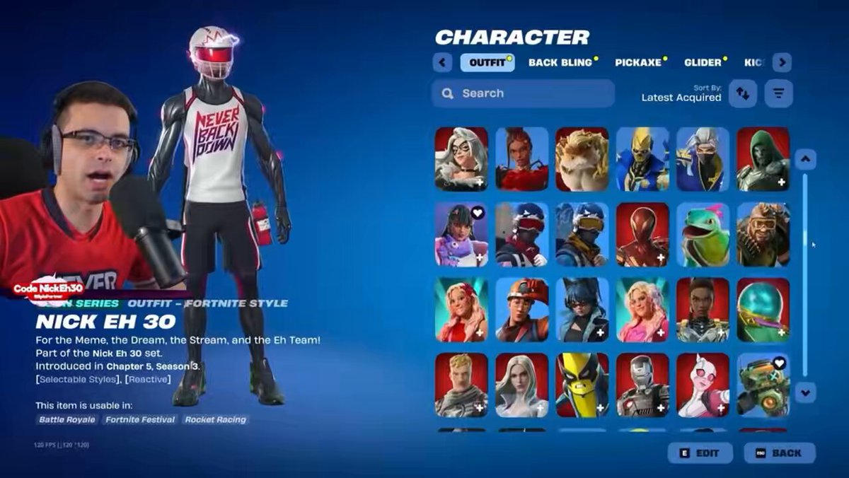 Nick Eh 30 got early access to the “solo leveling” Fortnite collab and started making up his own lore and story for the anime 😭😭