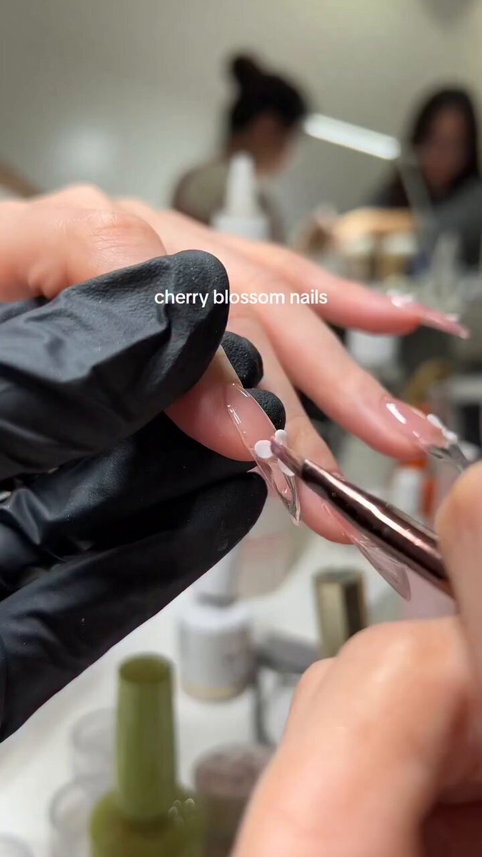 Cherry blossom nails! 🌸💅