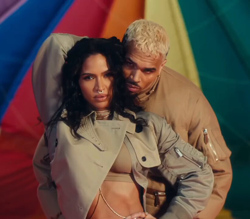 Chris Brown and Cassie ate this