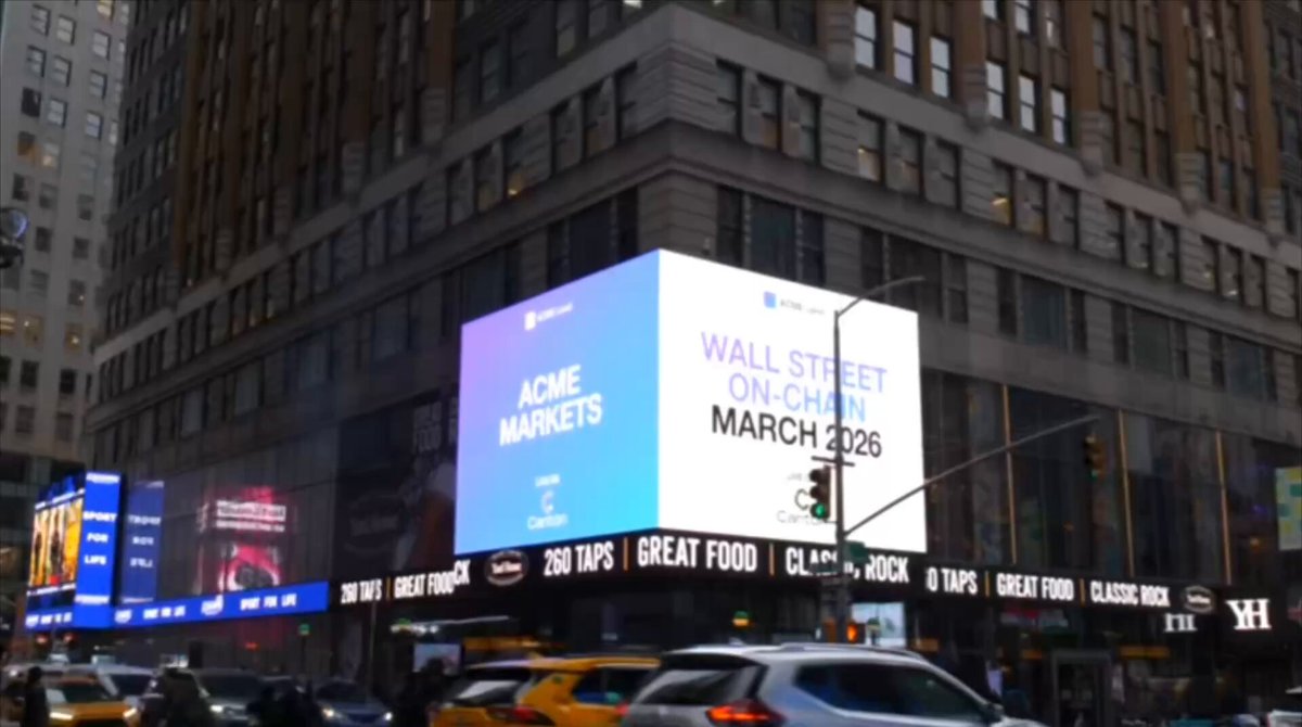 WALL STREET ON-CHAIN ACME Markets is coming to Canton Network in March 2026 Borrow, lend, and earn CC rewards