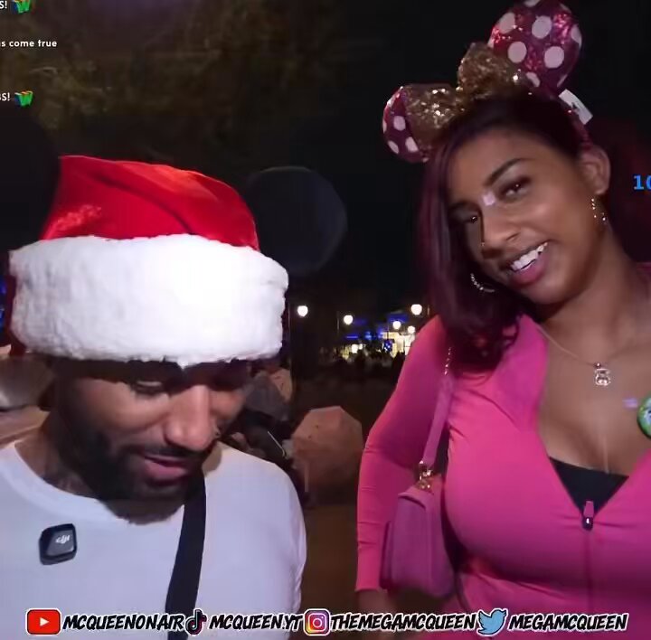 McQueens 6 foot 8 Girlfriend Angel Fernandez had NO IDEA he was wearing a mic and she said something WILD in his ear and the whole chat heard it 😭💀