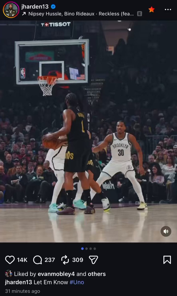 James Harden on Instagram: “Let Em Know” 🔥