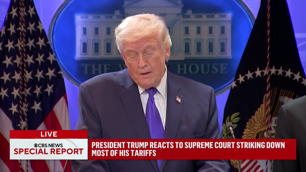 President Trump said existing tariffs imposed under other trade authorities known as Section 232 and Section 301 remain "in full force and effect." He also said he will sign an executive order Friday to impose a 10% global tariff under Section 122 of the Trade Act of 1974, which allows the president to impose a baseline tariff of up to 15% for no more than 150 days to deal with "large and serious" balance-of-payments deficits. The president also said he will initiate investigations under Section 301 of the Trade Act to protect the country from unfair trading practices from foreign countries and companies. Mr. Trump has invoked that law to impose tariffs before.