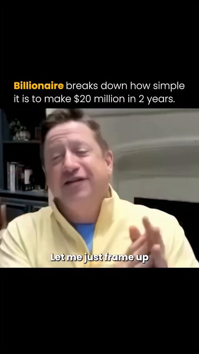 Billionaire breaks down how simple it is to make $20 million in 2 years ‼️