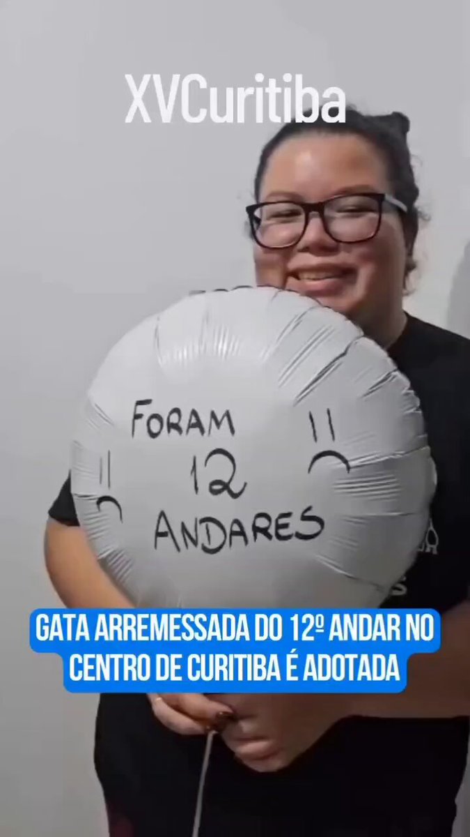 A gatinha qie foi arremessada do 12⁰ andar lá em Curitiba recebeu alta e ganhou uma nova história ❤️❤️