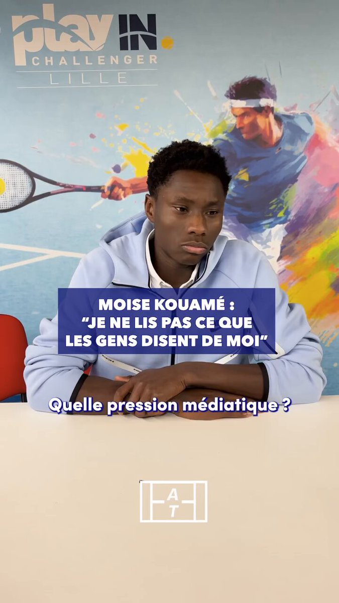 « QUELLE PRESSION MÉDIATIQUE ? » Interrogé sur l’engouement autour de lui après sa qualification en demies à Lille, Moise Kouamé a assuré qui lui et ses proches géraient bien gérer la situation. 🇫🇷🎙️