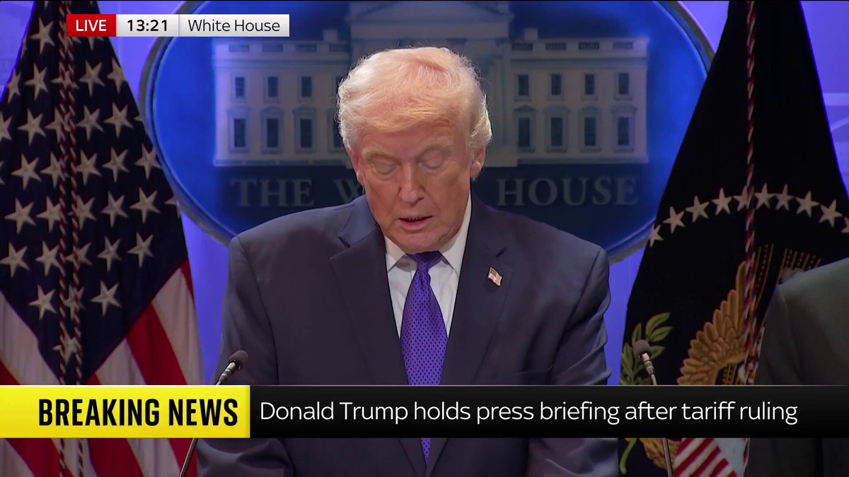 🚨🌎 Trump:- “Foreign countries that have been ripping us off for years are ecstatic - they’re so happy, they’re dancing in the streets, but they won’t be dancing for long” Trump speaking after US Supreme Court ruled his sweeping global tariffs were illegal‼️