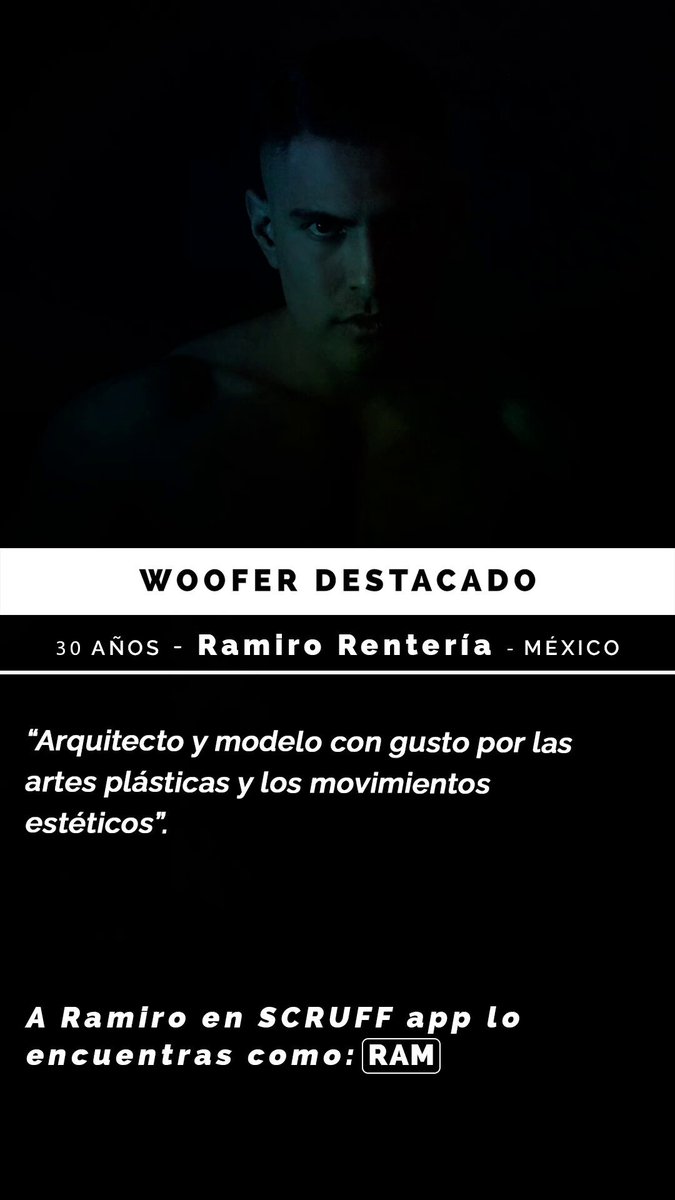 WOOFER Destacado 🐾 #SoloEnScruff conoce a RAMIRO:
