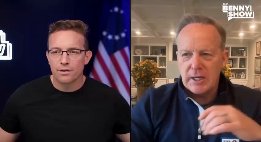 Former Trump White House Press Secretary Sean Spicer says Obama Slipped Up When He Revealed the Existence of Aliens, Then Immediately Tried to Change What He Was Saying By Bringing up Area 51: "Anyone that has dealt with classified information... you don't get into stuff like that... you obfuscate and say I can't discuss whether that is real or not... This isn't the first rodeo he has had with dealing something like that a this level... he didn't obfuscate... he answered that in the affirmative. Yes but they aren't at Area 51... I didn't even ask that why are you bringing that up? He literally said the quiet part out loud... and then Trump said: 'I can't believe he said that, that's classified'. He said something that he wasn't supposed to say then Trump said: 'I have to declassify it'."