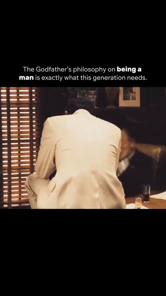 The Godfather's philosophy on being a man is exactly what this generation needs.