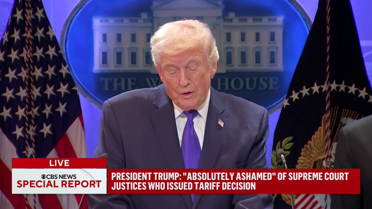 President Trump called the Supreme Court's ruling on his tariffs "incorrect" in his first public reaction to the decision on Friday. "Their decisions are incorrect," Trump said. "But it doesn't matter, because we have very powerful alternatives that have been approved by this decision. You know, they've been approved by this decision for those that thought they had us."