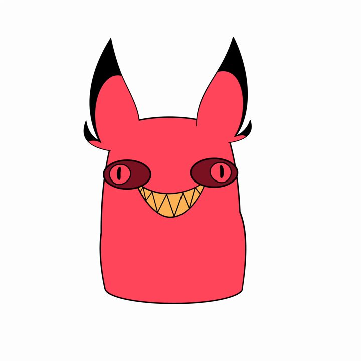 Y al fin,el producto final!! AHAHAH me falto su monoculo pero meeeeeeeeeeh #AlastorHazbinHotel #CursedCatAlastor #animationmeme #animation2d