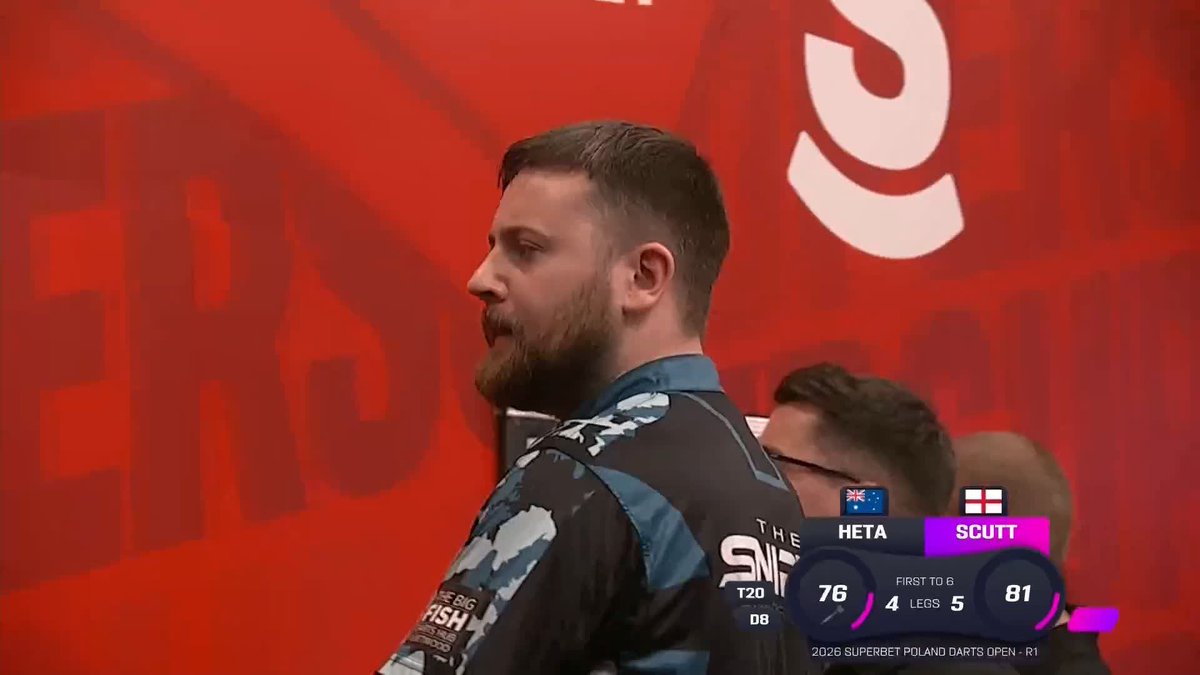 SCUTT PUTS OUT THE HEAT! After Connor Scutt took a 4-0 lead in the contest, Damon Heta responded by levelling up the match after eight legs. However, The Sniper finished strongly to win his second ever game on the European Tour! 📺 #ET1