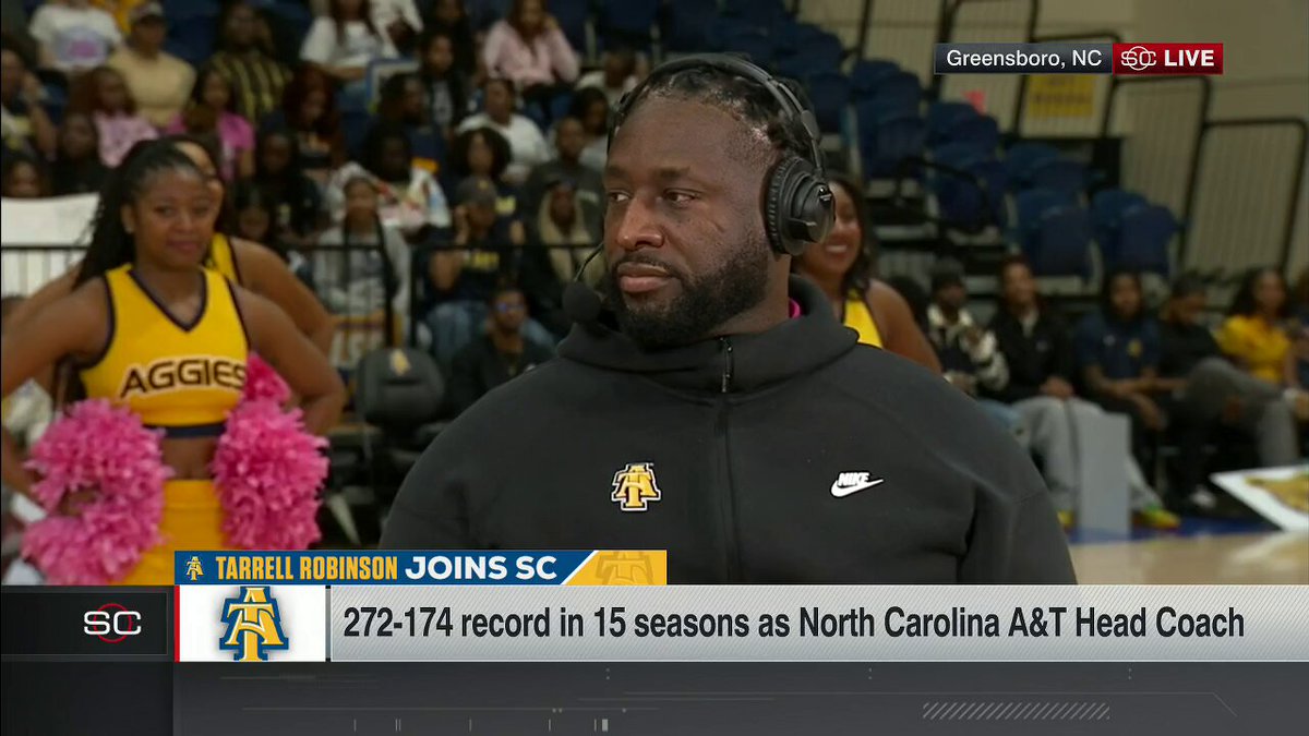"The pride of being Black and being at an HBCU and understanding that you can do anything coming from this university." North Carolina A&T women's basketball head coach Tarrell Robinson emphasizes what he wants his student-athletes to take from playing at an HBCU 🙌 Lady Aggie Ball