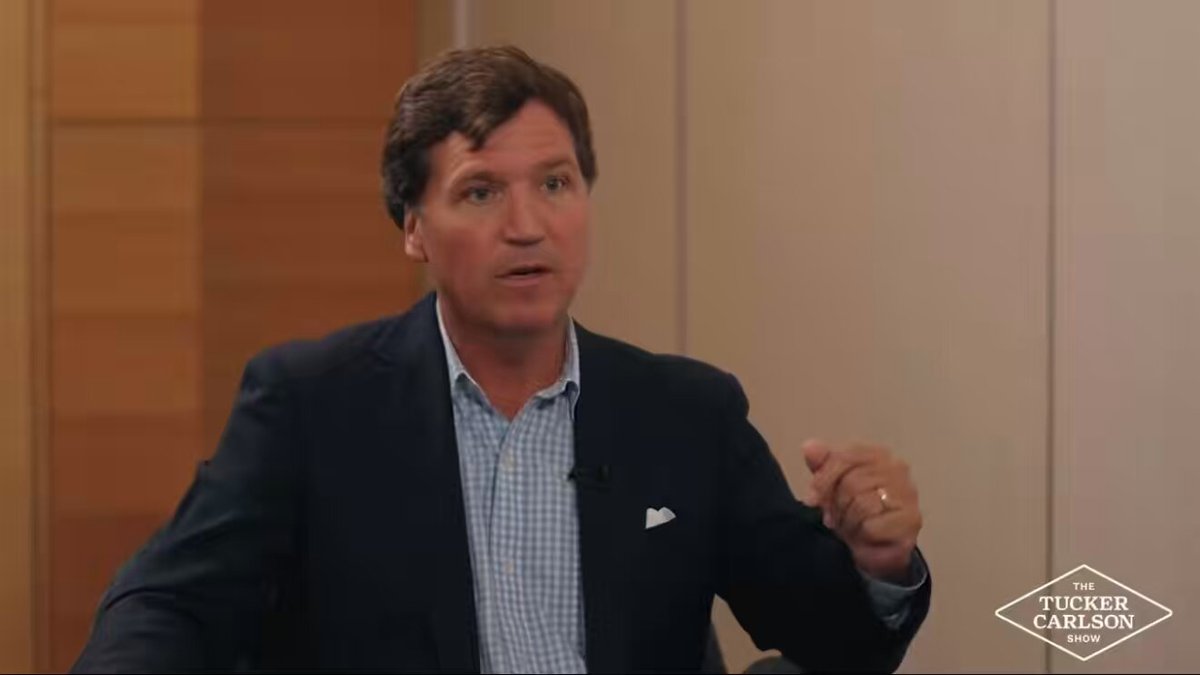 Tucker Carlson brings up in Ireland and asks Mick Huckabee does it have the same right to exist as Israel. “A nation of people, a race if you will that is being displaced/replaced”