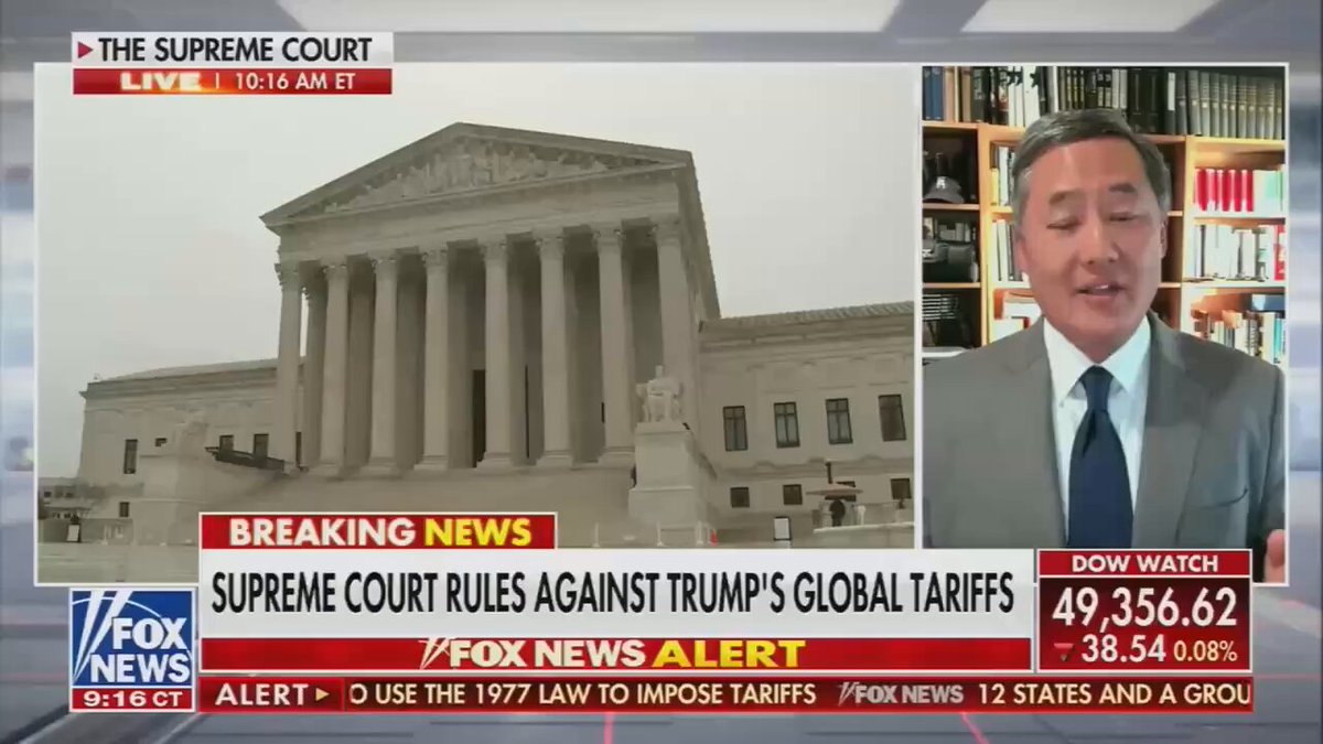 "Actually, President Trump could turn around tomorrow and start the process of reimposing tariffs. He doesn't need new legislation from Congress. There are a bunch of federal statutes. They go by fancy terms like Super 301 and Section 232. There are a bunch of existing trade laws. In fact, President Trump can use IEEPA itself again. The thing that the Court is saying is that you have to do it in a certain way. You have to use the trade laws to be specific as to a country and what that country is doing. Is that country a national security threat?" ~ John Yoo former Deputy Asst Atty General