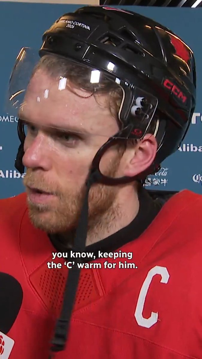 Connor McDavid says he’s “keeping the ‘C’ warm” for Sidney Crosby 🫶🇨🇦 Olympic Hockey presented by Ozempic