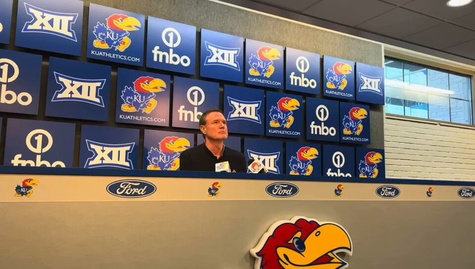 Bill Self on Darryn Peterson: "He hasn't finished games... The bottom line is, there is a way to change the narrative: Play. Finish. That's the way to get people to quit talking." 👀 (🎥: KUsports.com)