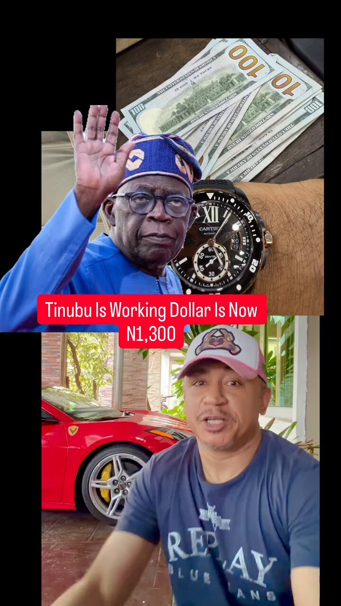 Tinubu is working, the dollar is now ₦1,300. I went to exchange dollars today and, to my surprise, it was going for ₦1,300. Big shout out to President Bola Ahmed Tinubu. It shows that this government is up to something.” — Daddy Freeze