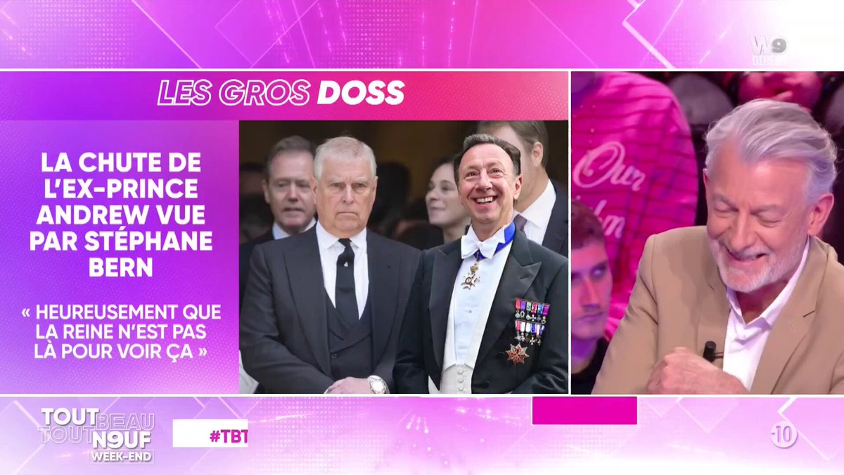 "Heureusement que la reine n'est pas là pour voir ça" Stéphane Bern revient sur la chute de l'ex-Prince Andrew, arrêté et placé en garde à vue à la suite d'allégations de "faute dans l'exercice de fonctions officielles" liées à l'affaire Epstein #TBT9