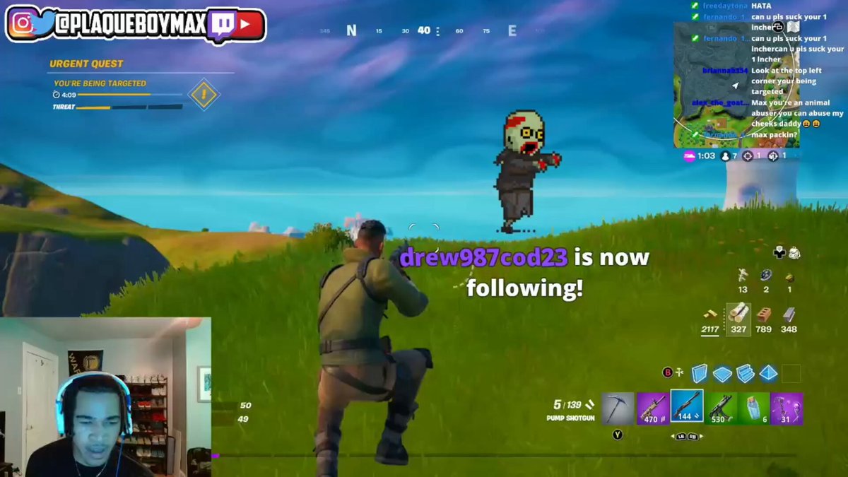 when PlaqueBoyMax got jumpscared and died to two in‑game dinosaurs on Fortnite during one of his first ever streams in 2021 😭