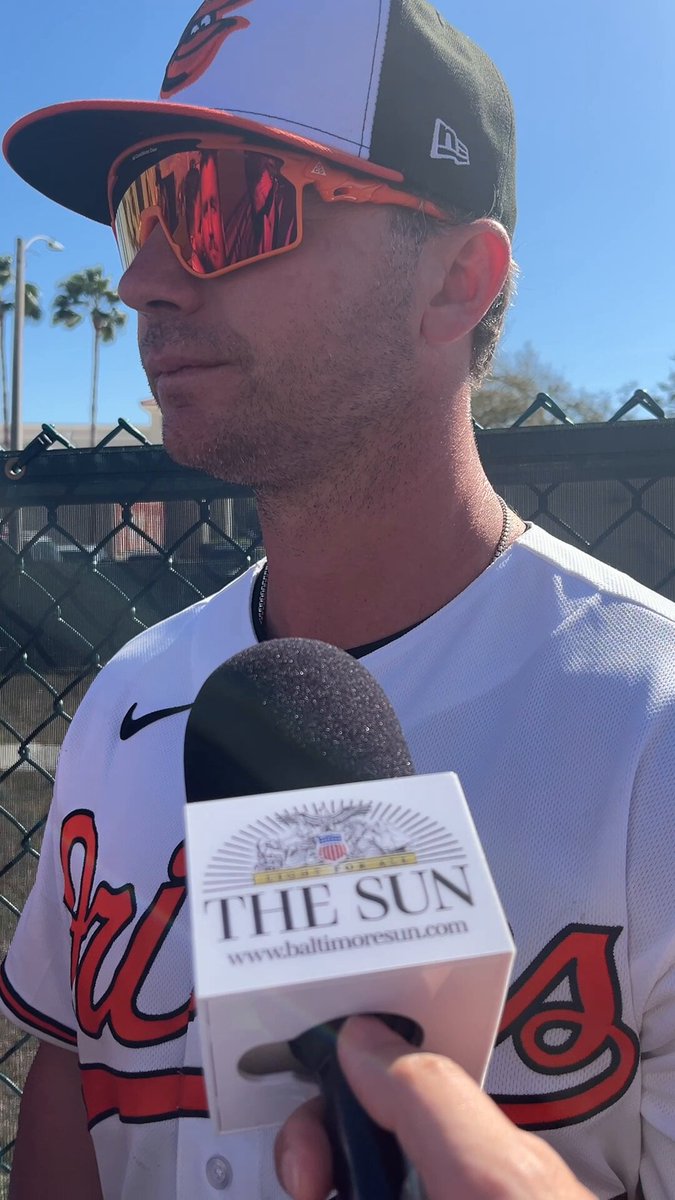 Pete Alonso on suiting up in an Orioles uniform for a game for the first time: “I think orange is my color.”
