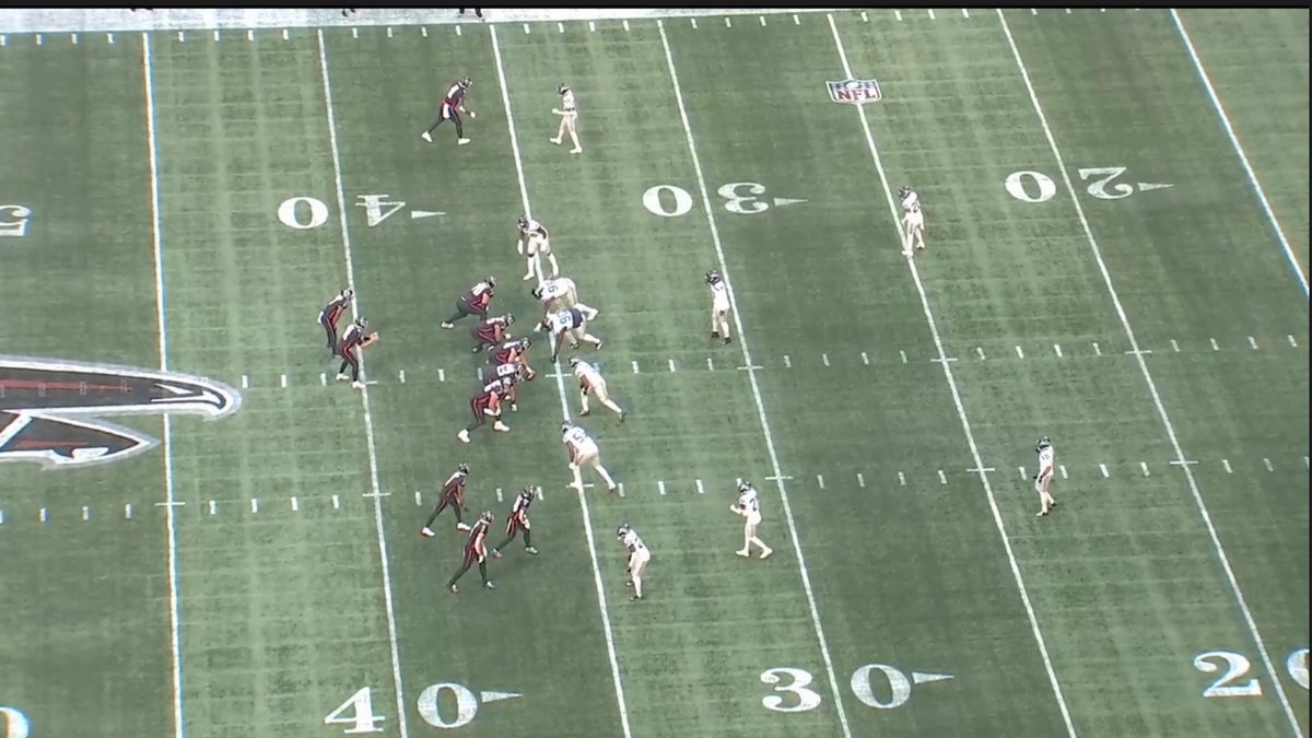 Went back and watched week 7, 2024 Falcons Seahawks game. Again, I did not see a snap that looked like what KC8 described w/ the safeties holding MFO pre and post snap positions to play 11. The below video is what I think KC8 might have been talking about. However, imo, this was prob brackets that plays out like "11 hole" via the releases and pattern matching.