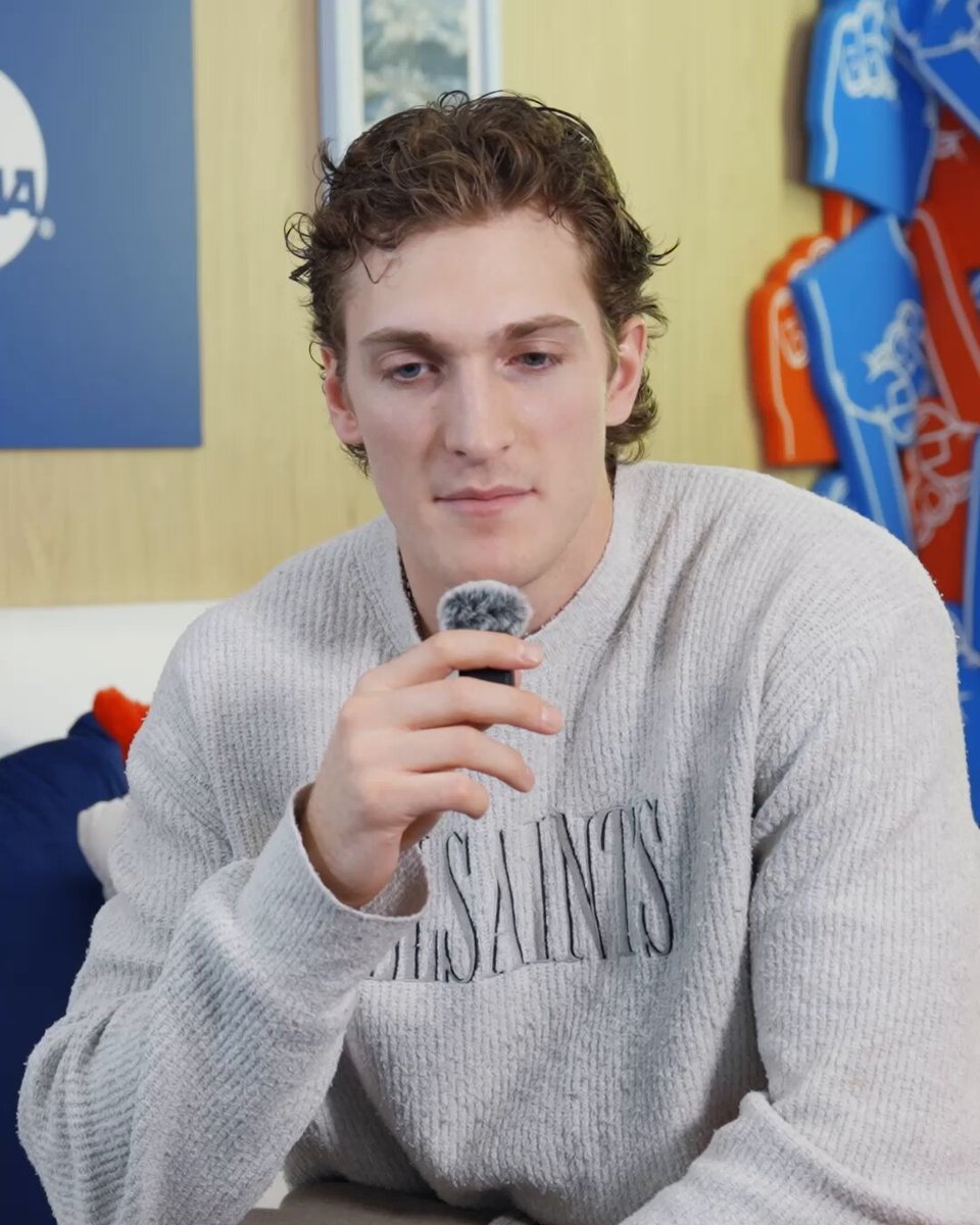 Charlie McAvoy 🤝 Tage Thompson Best player they faced in college? Each other. 😎 #OlympiansMadeHere x NCAA Ice Hockey