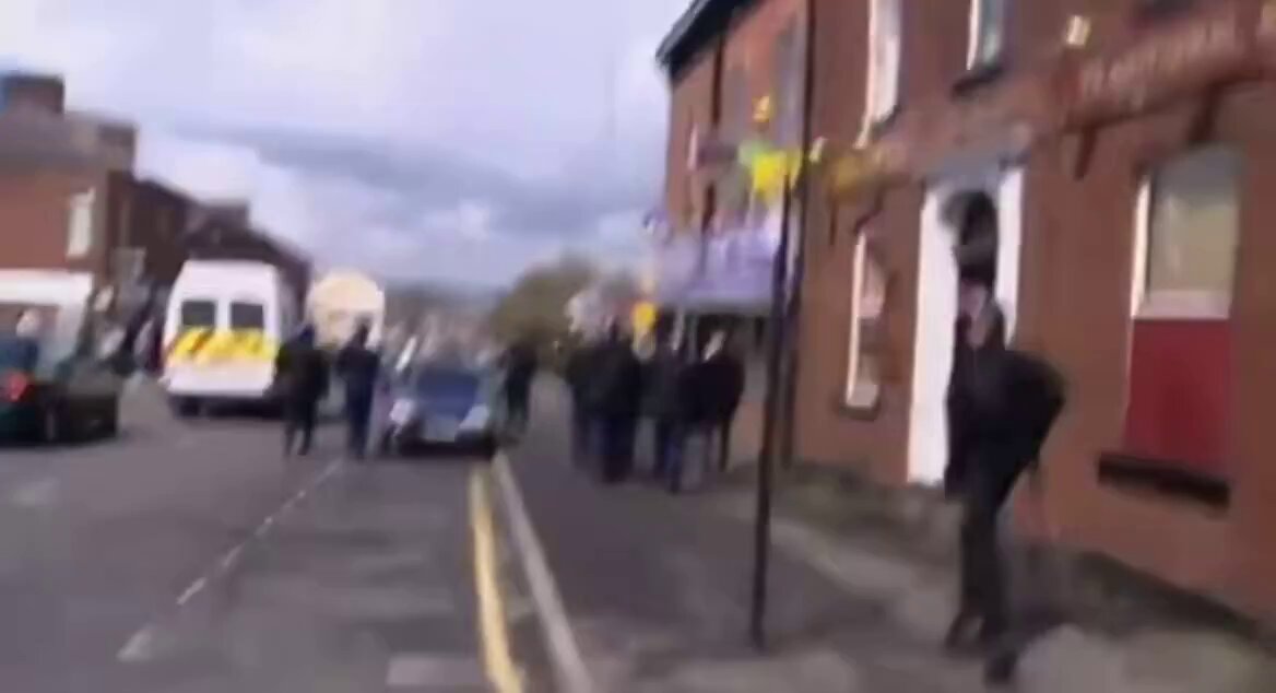 Never seen this before. This is from Saturday, April 28, 2001 where Stoke City were away to Oldham Athletic. Before the match started the fans united & walked though an Asian area chanting "we hate P-word" & "if you hate P-word, stand up". It led to clashes with petrol bombs, bricks, & other objects thrown, 16 people were arrested. The catalyst was an alleged assault by Asians on 76-year-old Walter Chamberlain in Oldham. The local Asians had also boasted about creating "no-go" areas for whites. Maybe a glimpse into the future of Britain. Hat tip EnochWasRight RN