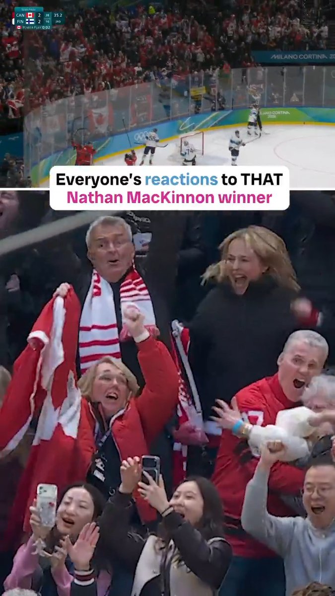 Watch everyone’s reactions to THAT MacKinnon winner 🇨🇦🚨