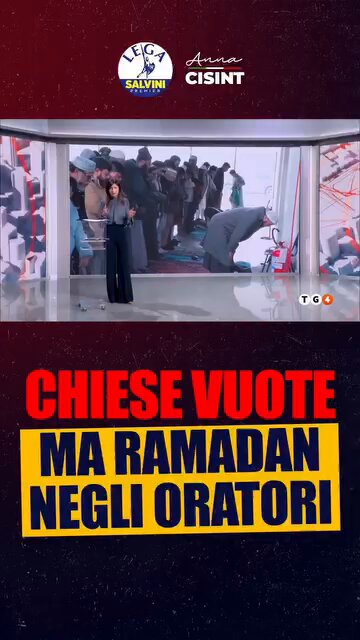 🔴 CHIESE VUOTE, MA PORTE SPALANCATE AGLI ISLAMICI A Monfalcone, in piena Quaresima, vengono lasciati gli oratori a disposizione della comunità islamica! Serve dire BASTA all'Islamizzazione! Ne ho parlato al TG4⤵️ #lega