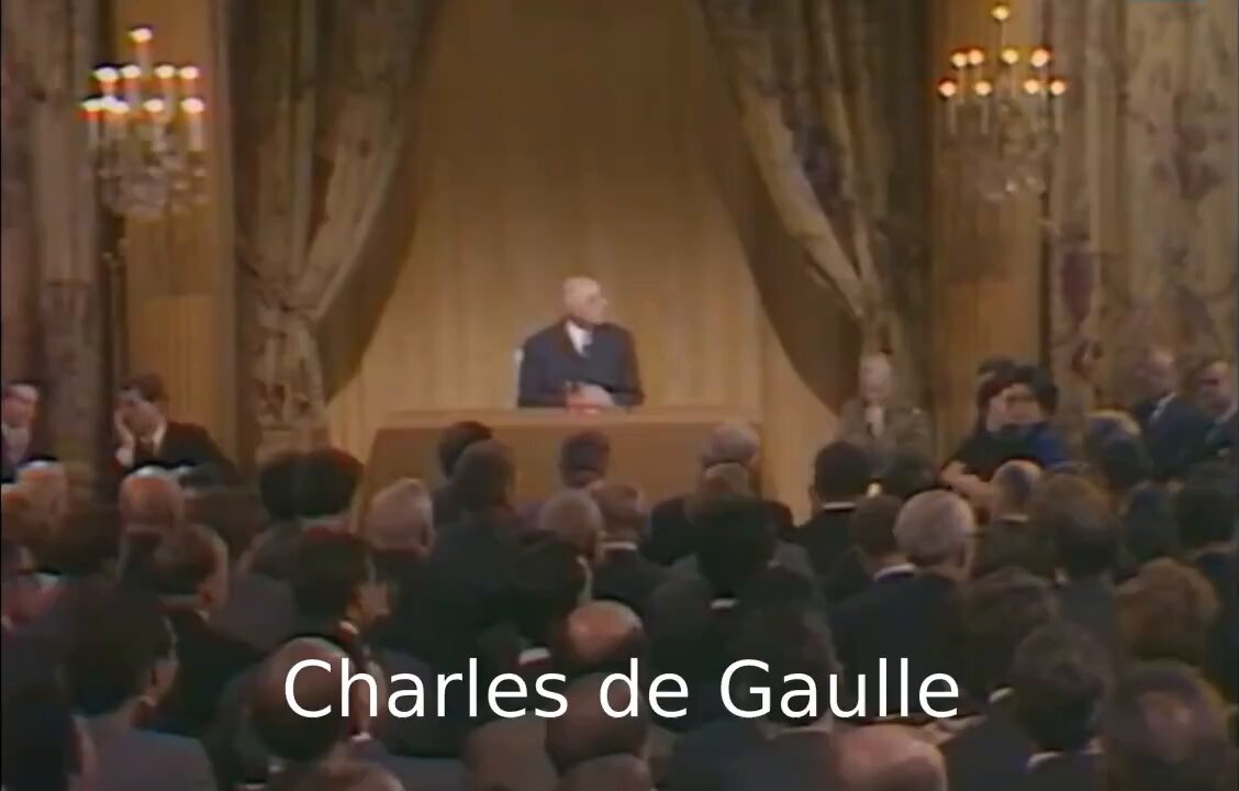 🇫🇷🗣️ÉCOUTEZ LE GÉNERAL DE GAULLE AFFIRMER CLAIREMENT QUE LES COMBATTANTS PALESTINIENS NE SONT PAS DES TERRORISTES MAIS BEL ET BIEN DES RÉSISTANTS⚔️ Le discours du Général De Gaulle répond à celui du chef terroriste israélien Mileikowsky, qui a changé son nom en Netanyahu.
