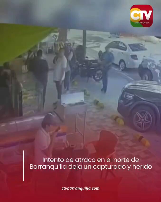 Ciudadano le sopló tres tiros a un delincuente en intento de atraco en el norte de #Barranquilla todo indica que logró impactarlo en su cuerpo