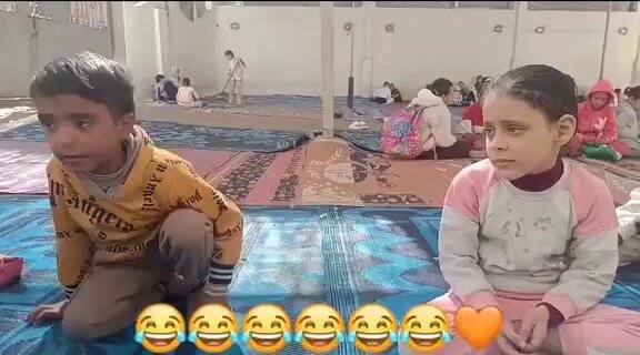 A child got angrily funny after his classmate corrected his recitation in the mosque.