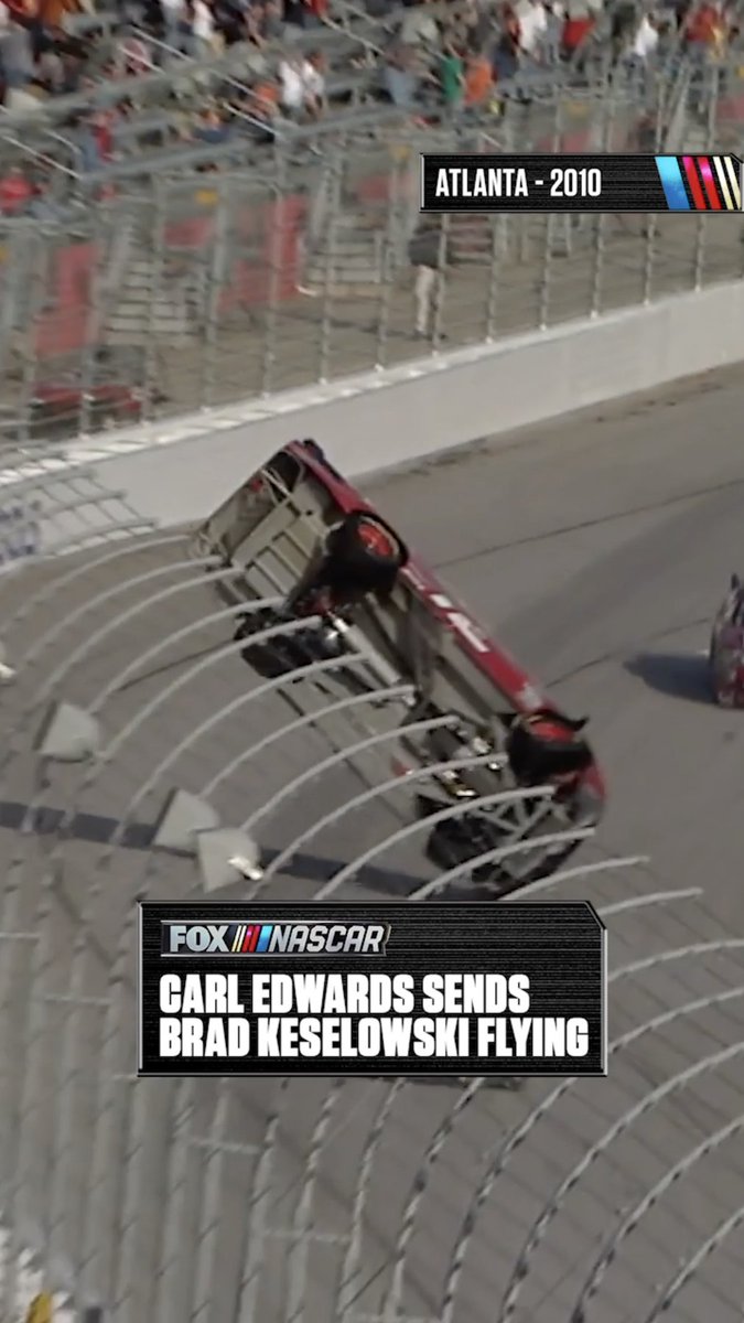 Carl Edwards flipped Brad Keselowski at Atlanta in 2010.