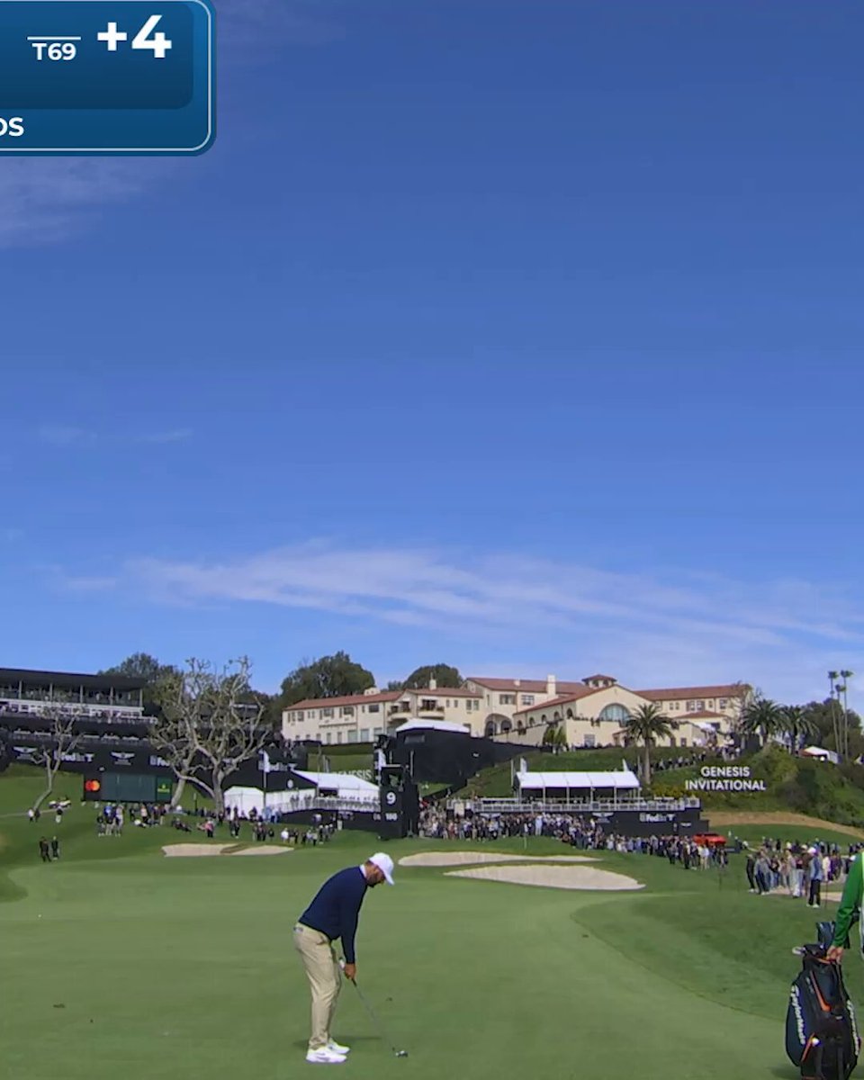 Here he comes 😈 Scottie Scheffler has moved onto the projected cut line The Genesis Invitational The top 50 and ties AND all players within 10 shots of the lead will advance to the weekend. 📺 PGA TOUR LIVE