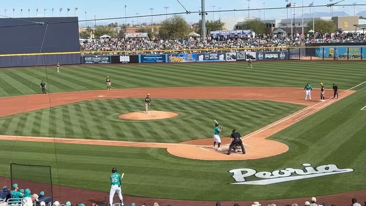 Oppo blast for 21-year-old Michael Arroyo in his first at-bat of the spring.