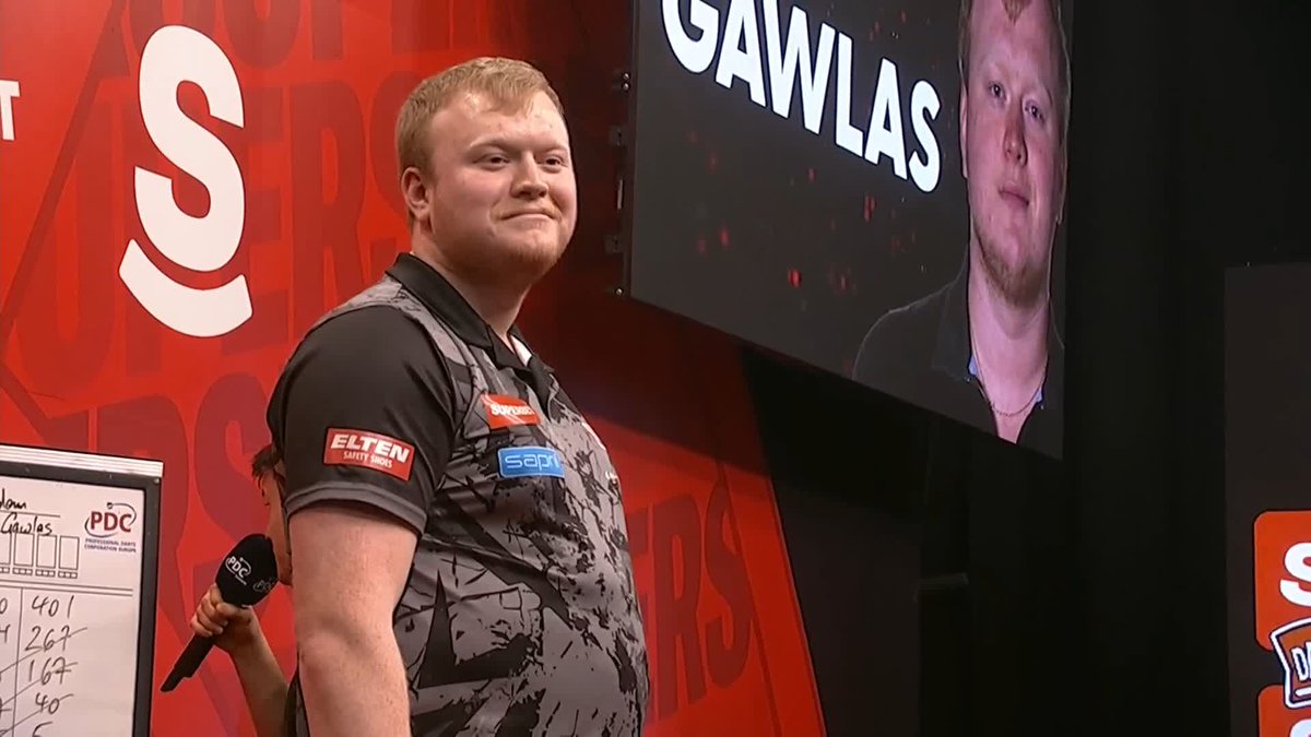 GAWLAS STUNS DIRK! Adam Gawlas' good form continues as he wins his first game on the European Tour in over three years, defeating Dirk van Duijvenbode 6-3! 📺 #ET1