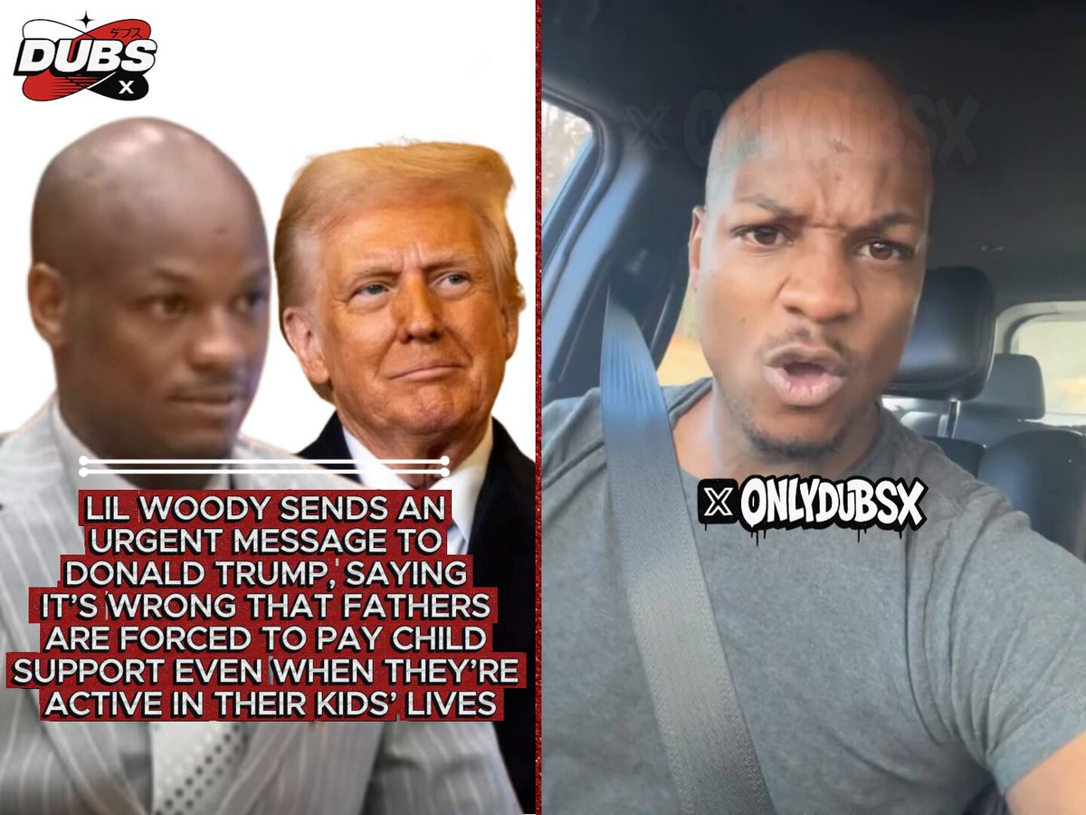 Lil Woody sends an urgent message to Donald Trump, saying it’s wrong that fathers are forced to pay child support even when they’re active in their kids’ lives, after the bank took most of his funds 😳💰