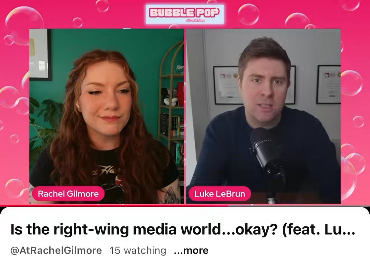 Rachel thinks she’s a journalist The reality is she’s a “left wing influencer” I’m honestly trying to understand how she thinks what she is doing is any different than “right wing influencers” She’s just on a different team