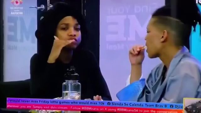 Thandeka: She's (Liema) not meeting up with criteria of the beauty thing. She's not the most beautiful girl in here. She's finding it difficult to relate with the fact that she's met a beautiful girl who is also intellectual and she can't meet that standard #BBMzansi #BBMzansiS6