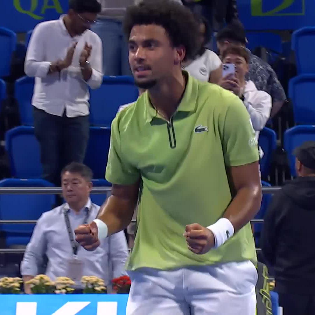 Arthur Fils’ reaction after beating Jakub Mensik to reach the Doha final. His first final since coming back after being sidelined for 8 months due to a stress fracture in his back. All the feelings. Beautiful to see. 🇫🇷🥹