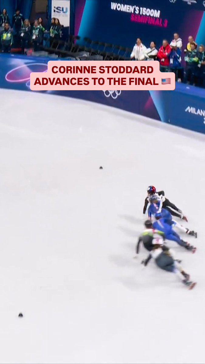 Corinne Stoddard will race for GOLD in the women’s short track 1500m! 👏
